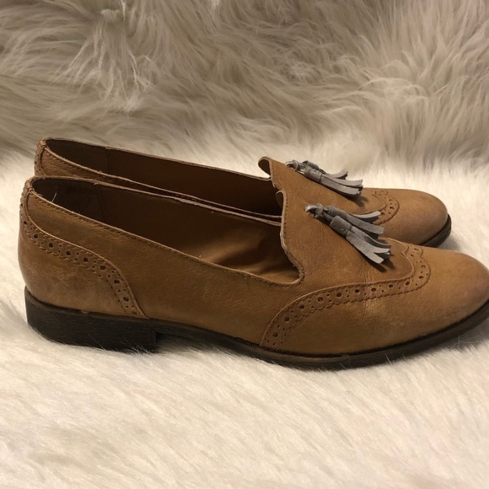 Steve Madden Shoes Women’s Size 10M Slip On Brown Tassels‎ Leather Uppers